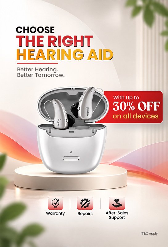 Branded Signia hearing aids with up to 30 percent discount at Care Hearing Clinics